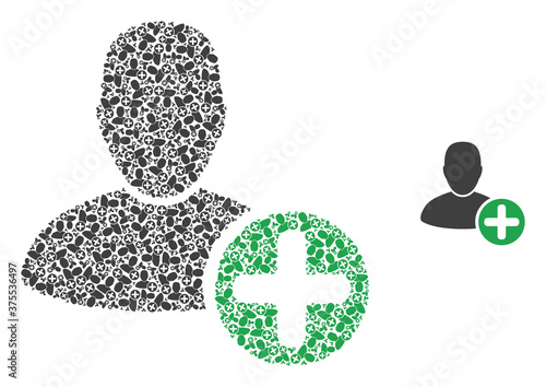 Vector add user composition is organized with scattered recursive add user icons. Recursive composition from add user.