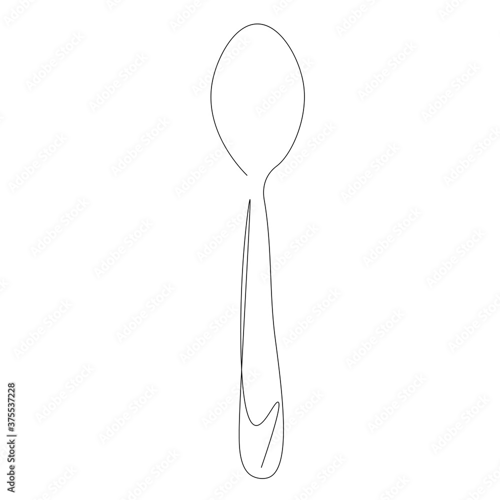 Spoon on white background, vector illustration Spoon on white background, vector illustration