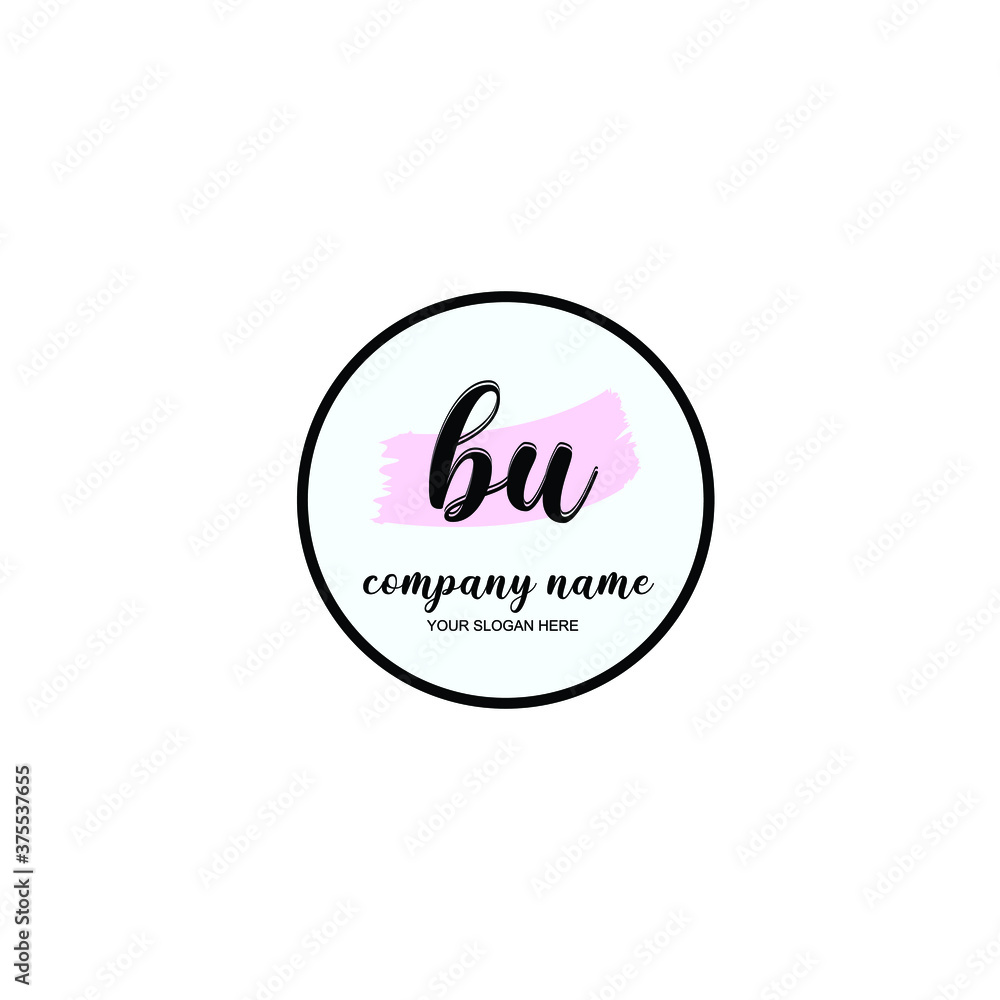BU Initial handwriting logo template vector
BU Initial handwriting logo template vector