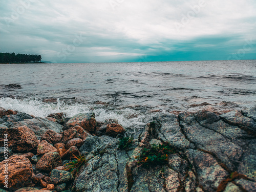 beach and rocks in the morning