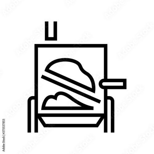 evaporator system line icon vector. evaporator system sign. isolated contour symbol black illustration