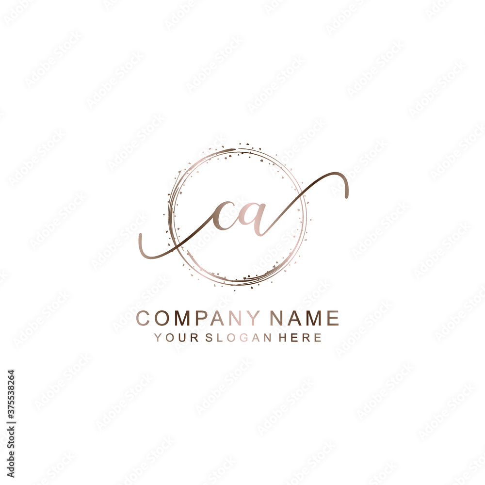 CA Initial handwriting logo template vector
CA Initial handwriting logo template vector