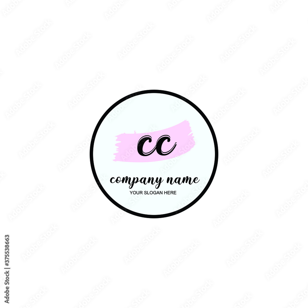 CC Initial handwriting logo template vector
CC Initial handwriting logo template vector