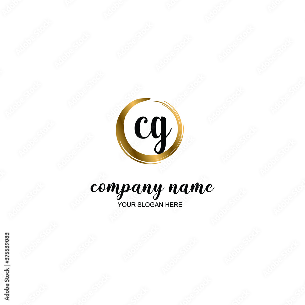 CG Initial handwriting logo template vector
CG Initial handwriting logo template vector