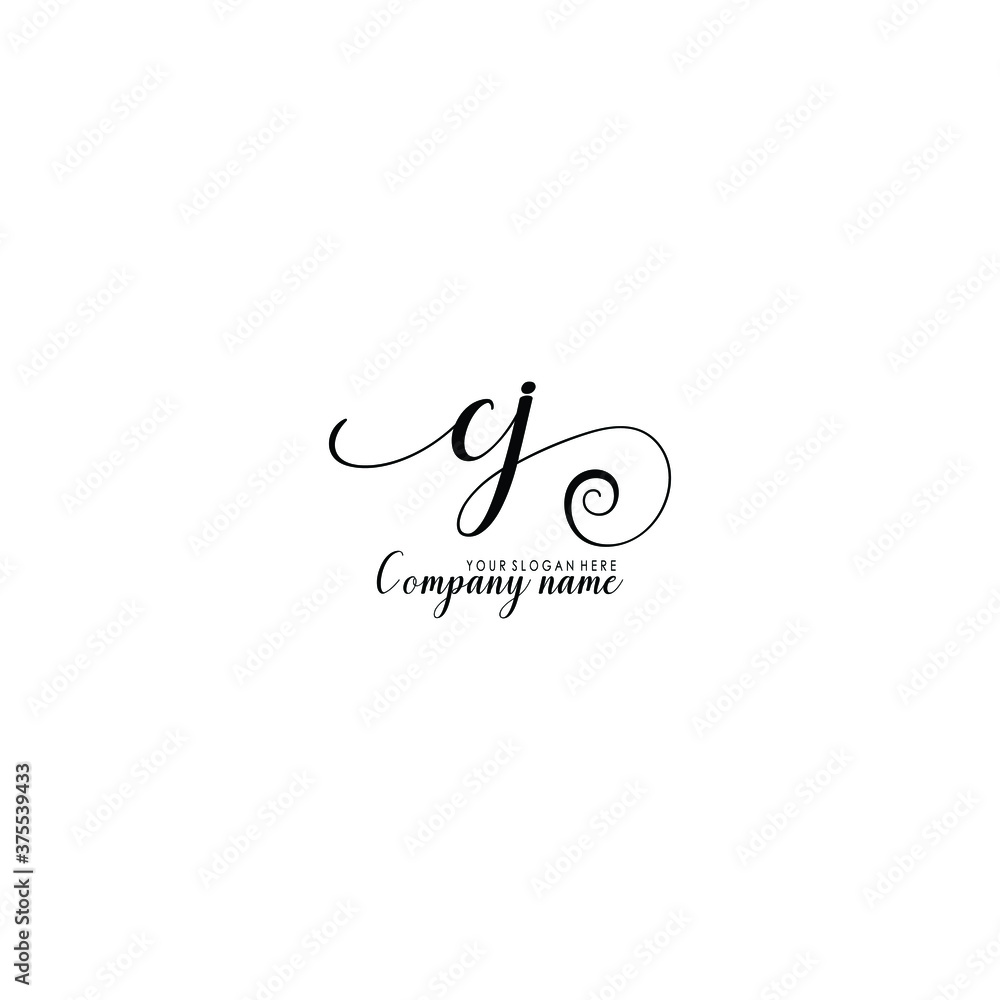 CJ Initial handwriting logo template vector
CJ Initial handwriting logo template vector