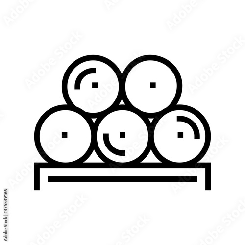 paper rolls product line icon vector. paper rolls product sign. isolated contour symbol black illustration