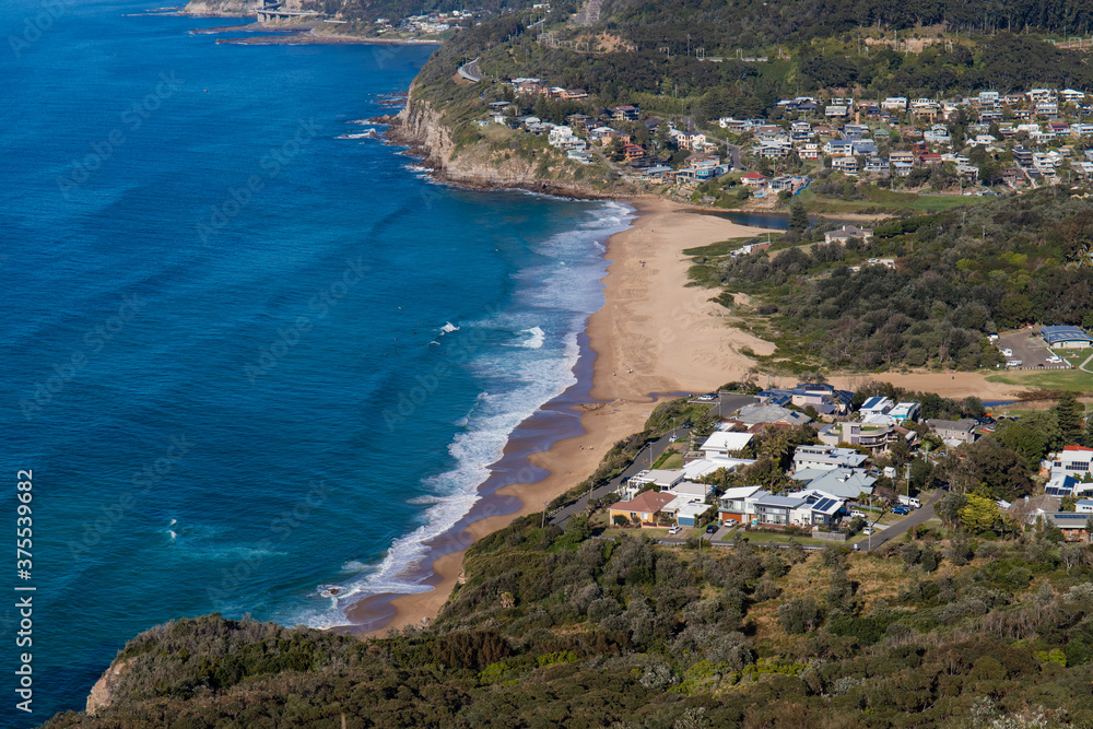 Stanwell beach view from above, Sydney, Australia.