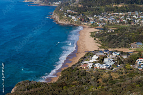 Stanwell beach view from above, Sydney, Australia.