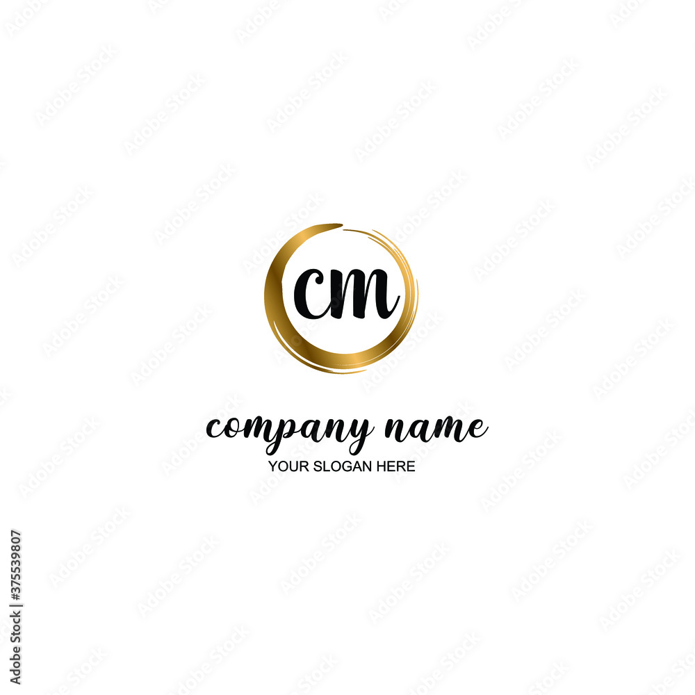 CM Initial handwriting logo template vector
CM Initial handwriting logo template vector