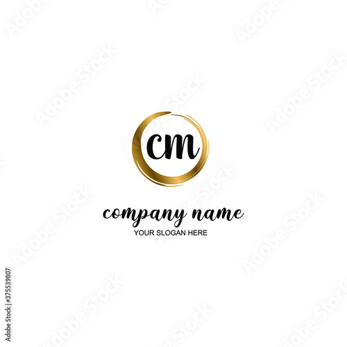 Free Download CM Initial handwriting logo template vector
 - GFXLoad