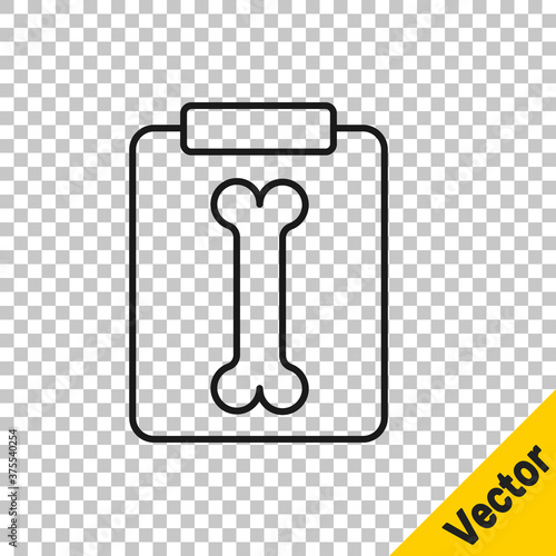 Black line X-ray shots icon isolated on transparent background. Vector Illustration.