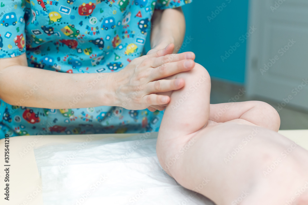 Baby massage, close up shot. Child massage, newborn. Baby massage, close up shot. Child massage, newborn.