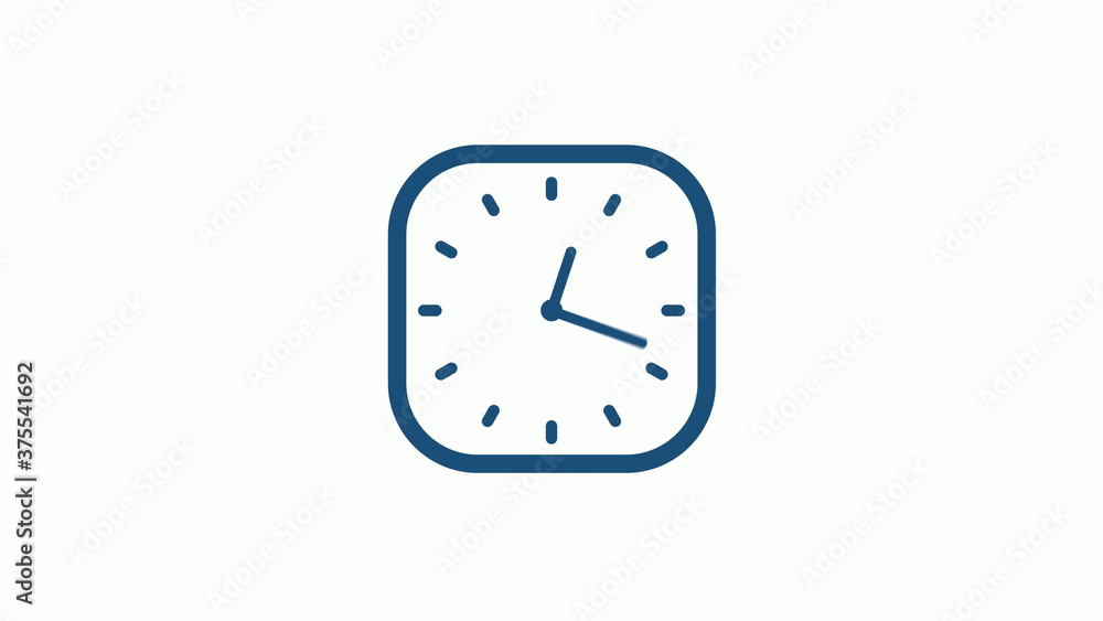 Aqua dark 12 hours counting down clock icon on white background,clock icon Aqua dark 12 hours counting down clock icon on white background,clock icon