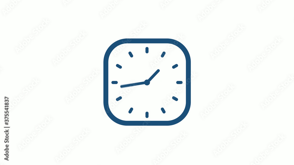 Aqua dark 12 hours counting down clock icon on white background,clock icon Aqua dark 12 hours counting down clock icon on white background,clock icon