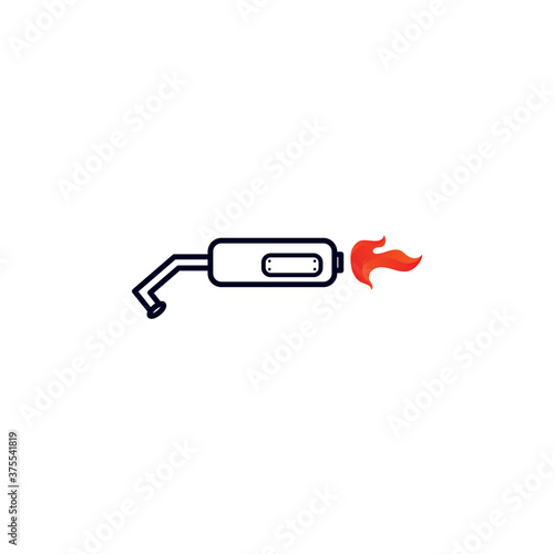 muffler vector design template illustration