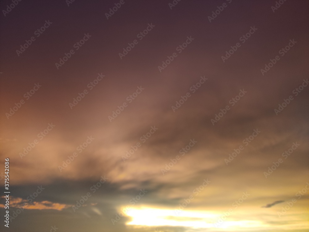 dramatic sky at sunset