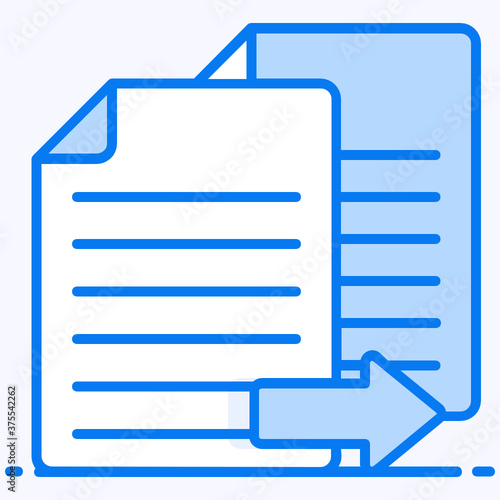 
A icon design of copy documents, duplicate document 
