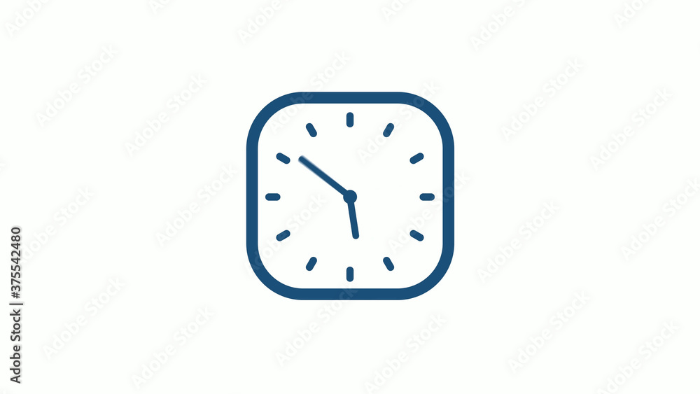 Aqua dark 12 hours counting down clock icon on white background,clock icon Aqua dark 12 hours counting down clock icon on white background,clock icon