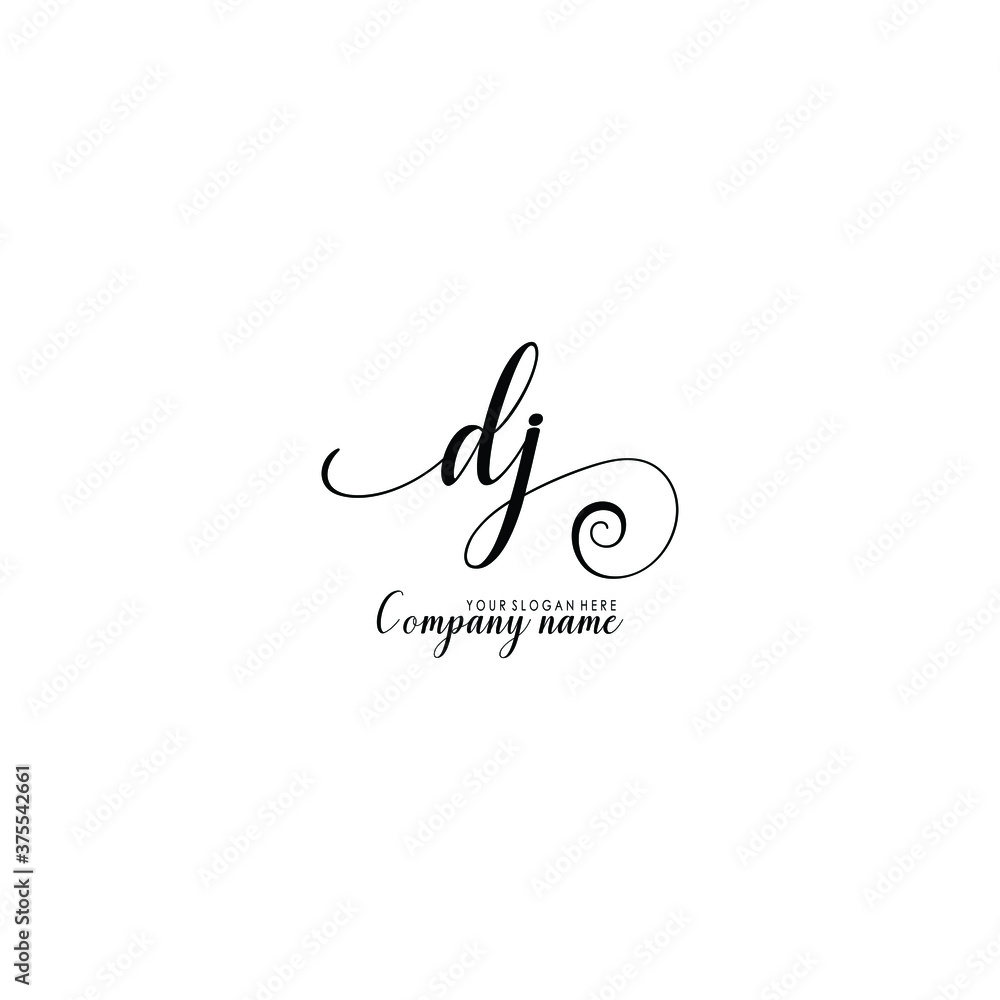 DJ Initial handwriting logo template vector
DJ Initial handwriting logo template vector