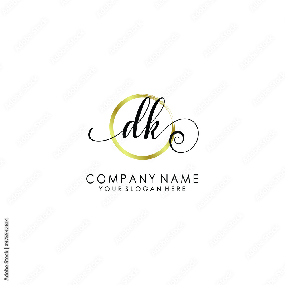 DK Initial handwriting logo template vector
DK Initial handwriting logo template vector