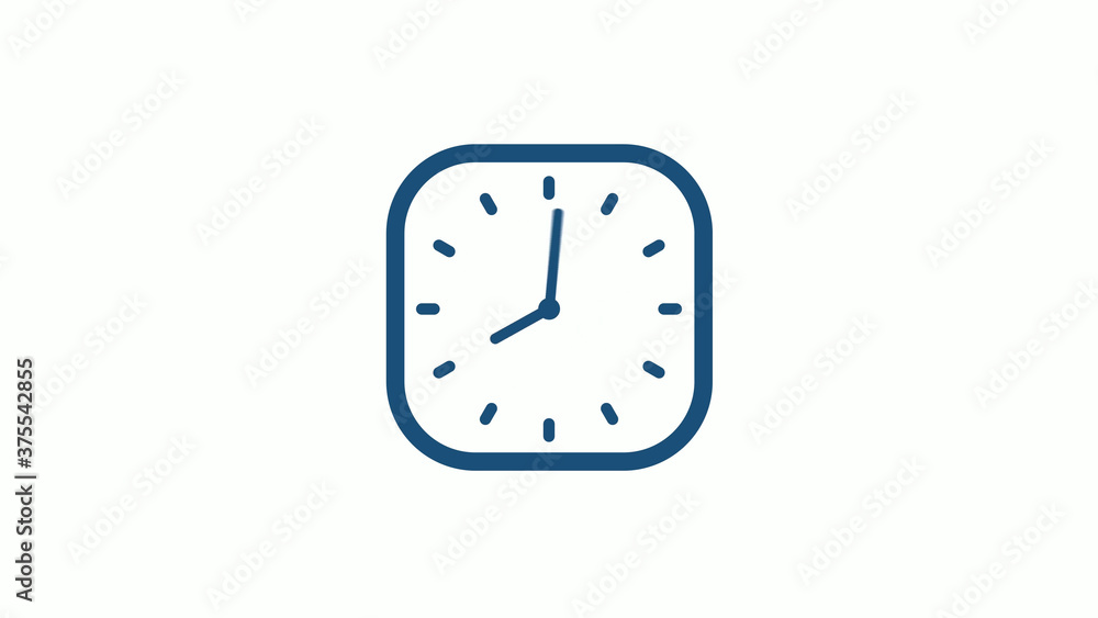 Aqua dark 12 hours counting down clock icon on white background,clock icon Aqua dark 12 hours counting down clock icon on white background,clock icon