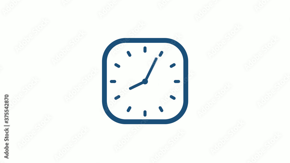 Aqua dark 12 hours counting down clock icon on white background,clock icon Aqua dark 12 hours counting down clock icon on white background,clock icon
