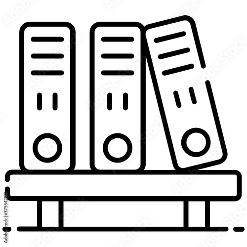 
File shelf icon in trendy flat style, official document
