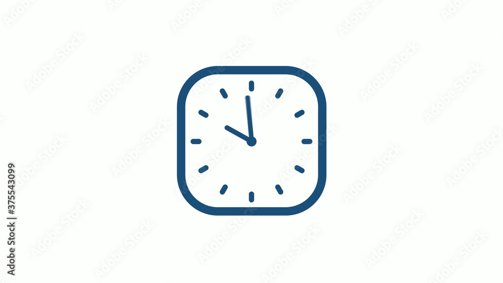 Aqua dark 12 hours counting down clock icon on white background,clock icon Aqua dark 12 hours counting down clock icon on white background,clock icon