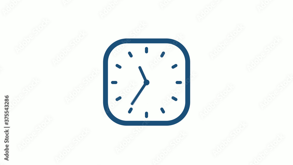 Aqua dark 12 hours counting down clock icon on white background,clock icon Aqua dark 12 hours counting down clock icon on white background,clock icon