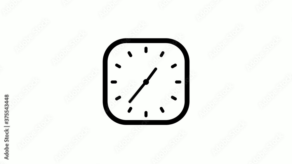 New black color counting down clock icon on white background,12 hours clock icon New black color counting down clock icon on white background,12 hours clock icon