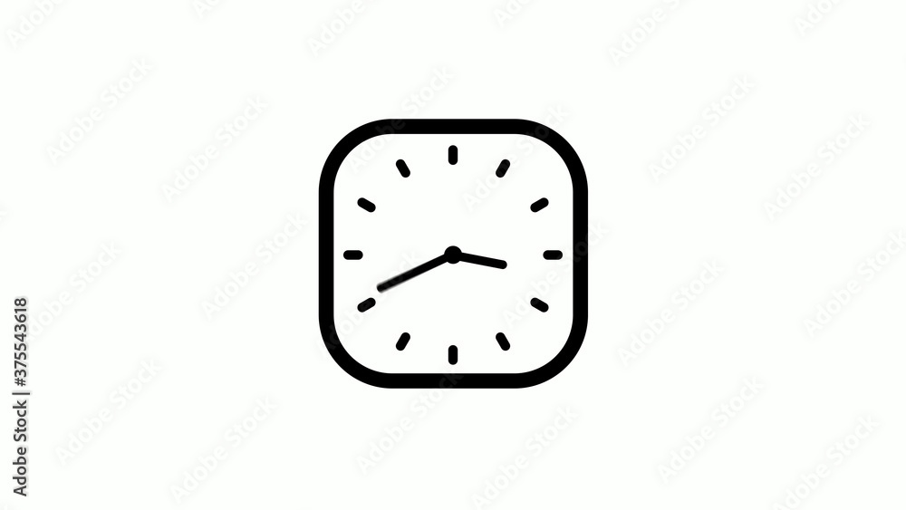 New black color counting down clock icon on white background,12 hours clock icon New black color counting down clock icon on white background,12 hours clock icon