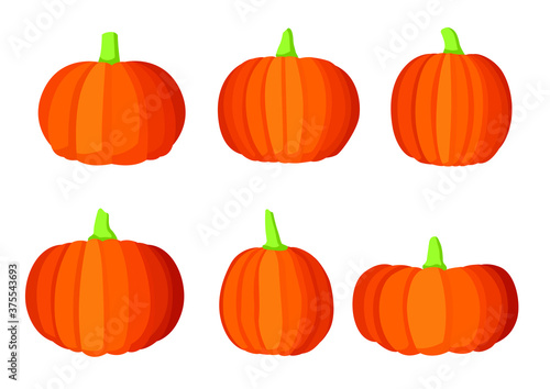 Pumpkin halloween fruit design on white background illustration vector