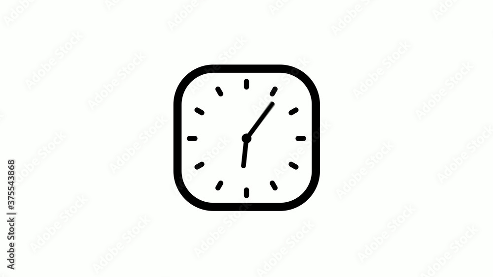 New black color counting down clock icon on white background,12 hours clock icon New black color counting down clock icon on white background,12 hours clock icon