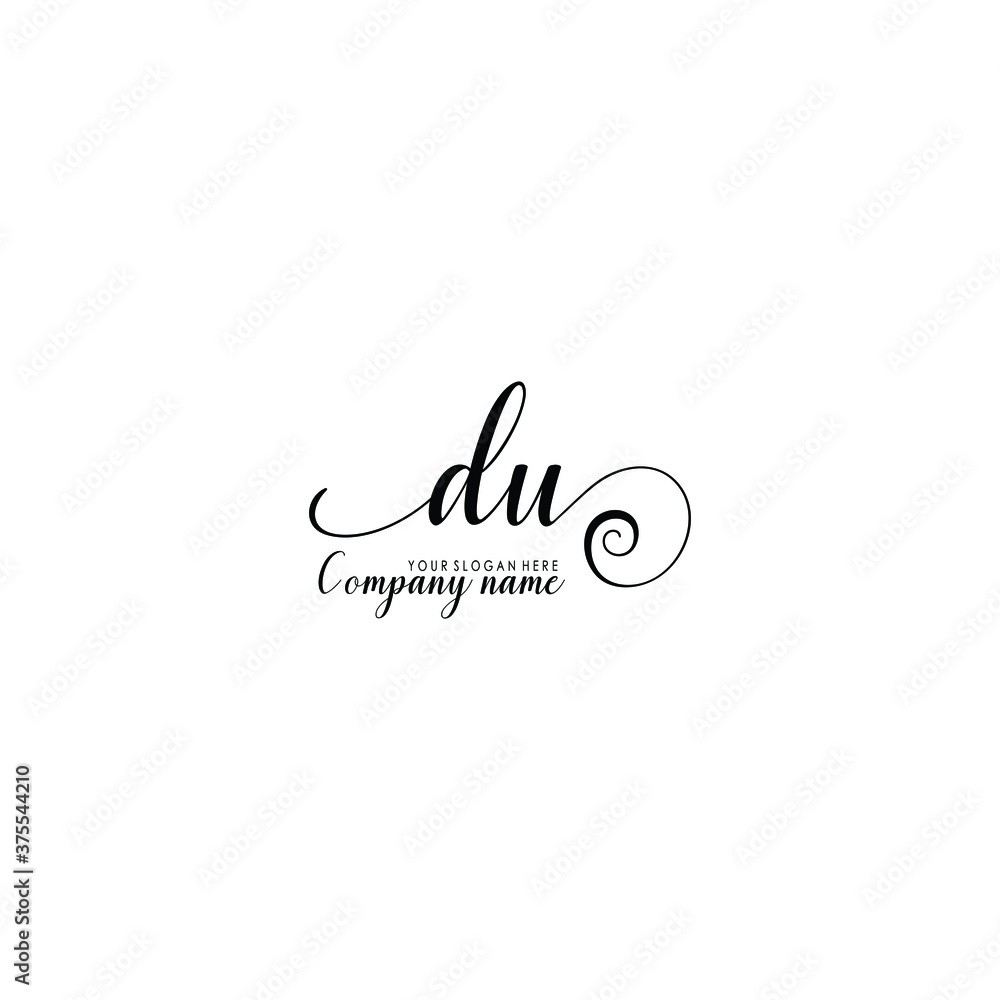 DU Initial handwriting logo template vector
DU Initial handwriting logo template vector