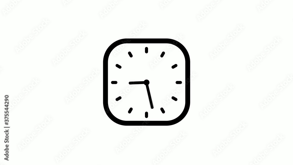New black color counting down clock icon on white background,12 hours clock icon New black color counting down clock icon on white background,12 hours clock icon