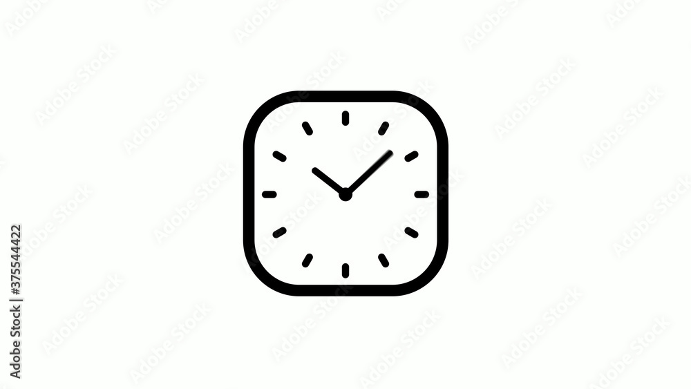 New black color counting down clock icon on white background,12 hours clock icon New black color counting down clock icon on white background,12 hours clock icon