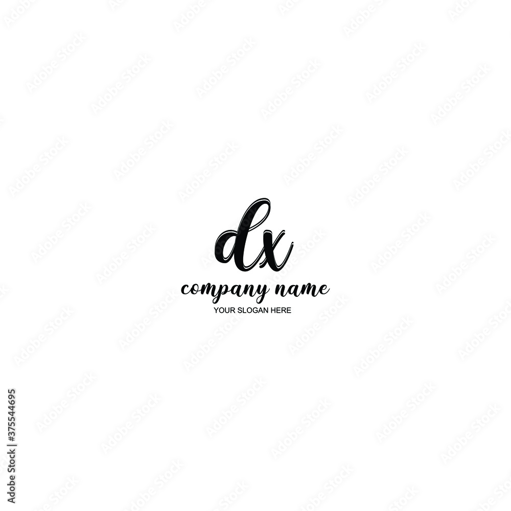 DX Initial handwriting logo template vector
DX Initial handwriting logo template vector