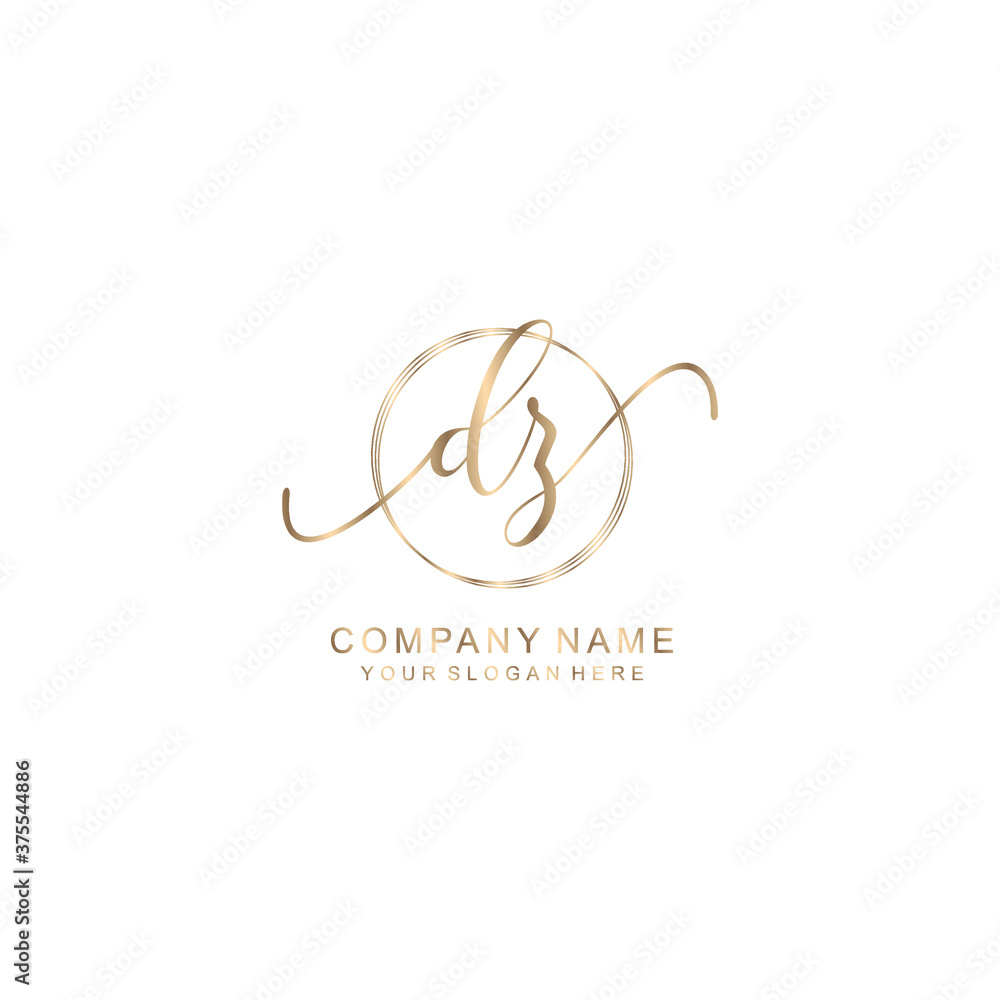 DZ Initial handwriting logo template vector
DZ Initial handwriting logo template vector
