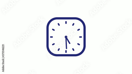 New blue dark counting down clock icon on white background © MSH
