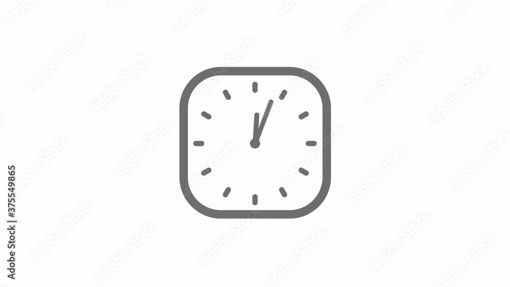Amazing gray color square clock icon on white background,clock icon Amazing gray color square clock icon on white background,clock icon