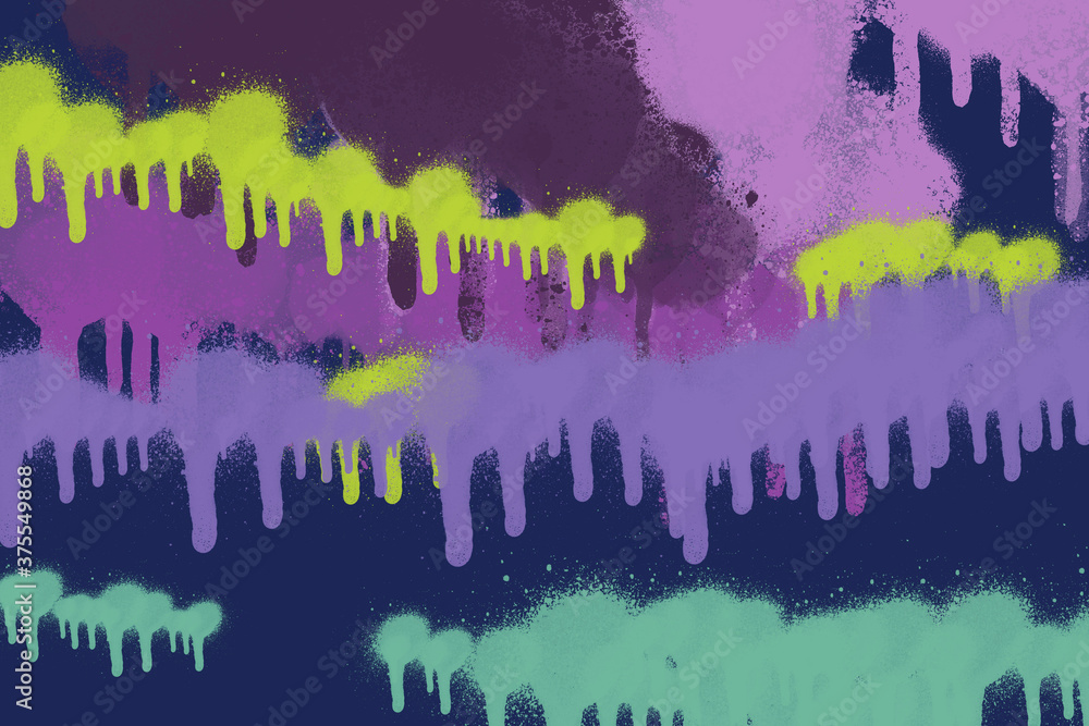 Colorful spray paint ink texture. Graffiti painting on the wall. Street art and vandalism. Digitally airbrushed paper background.
Colorful spray paint ink texture. Graffiti painting on the wall. Street art and vandalism. Digitally airbrushed paper background.