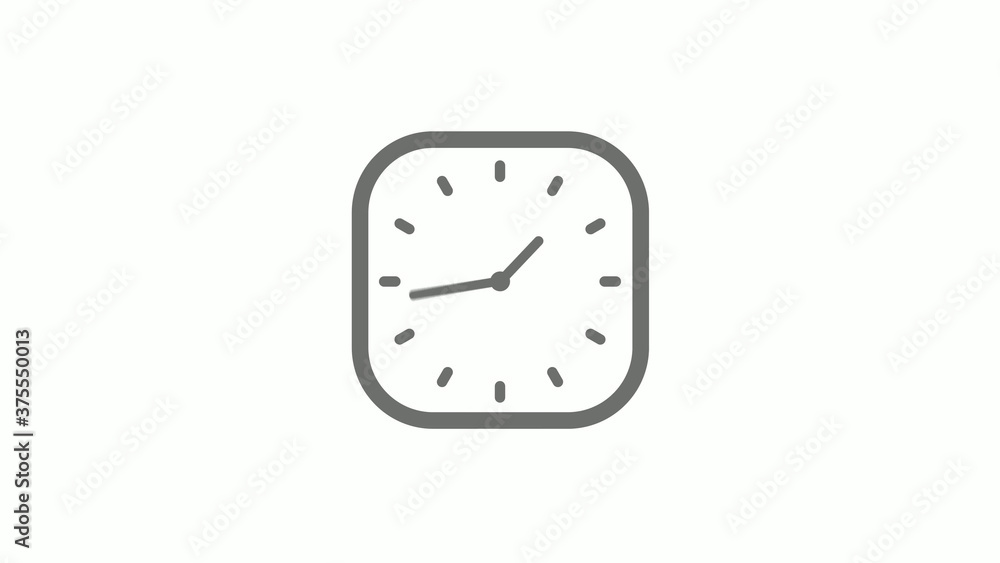 Amazing gray color square clock icon on white background,clock icon Amazing gray color square clock icon on white background,clock icon