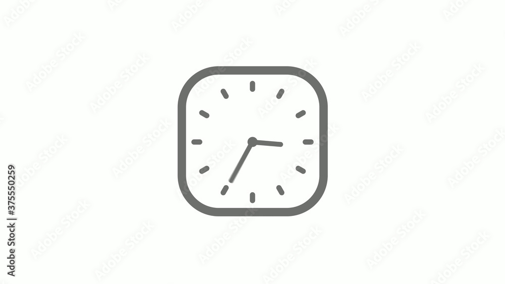 Amazing gray color square clock icon on white background,clock icon Amazing gray color square clock icon on white background,clock icon