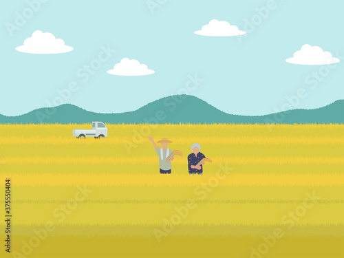 農村の風景　実りの秋
