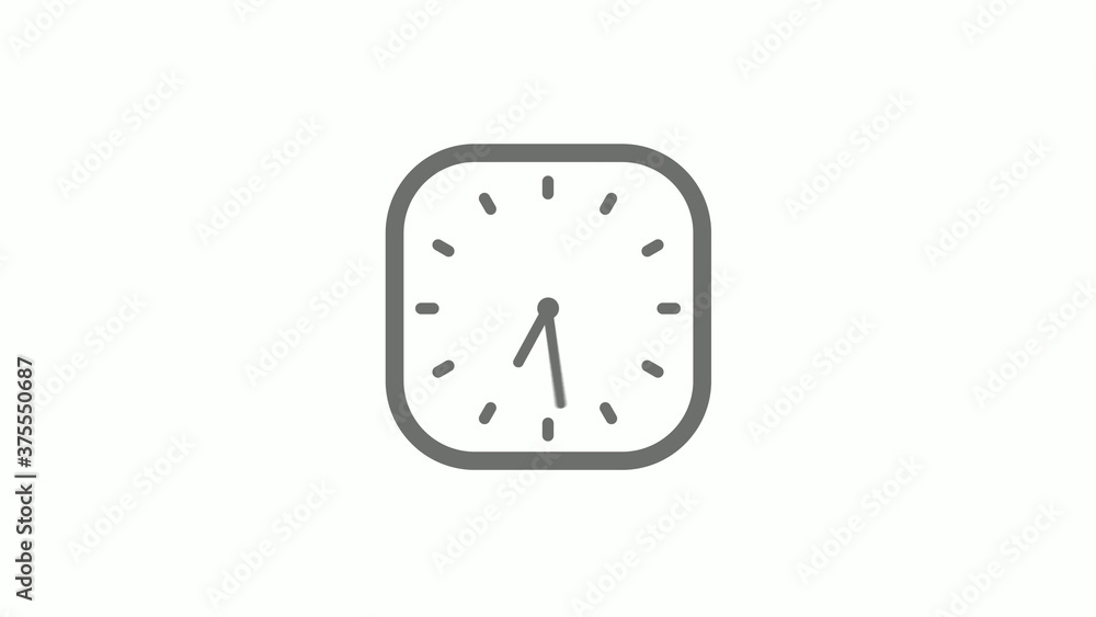 Amazing gray color square clock icon on white background,clock icon Amazing gray color square clock icon on white background,clock icon
