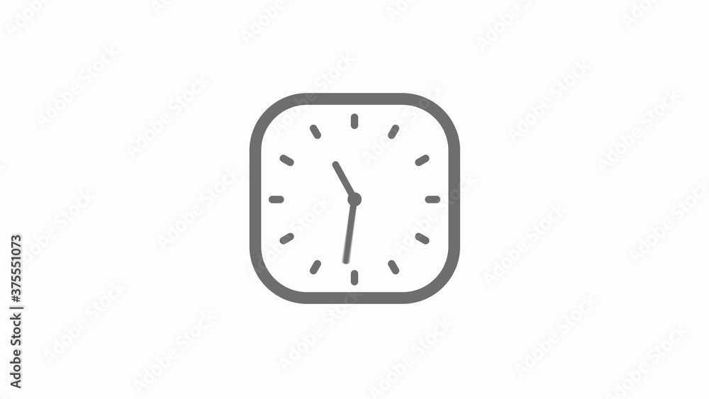 Amazing gray color square clock icon on white background,clock icon Amazing gray color square clock icon on white background,clock icon