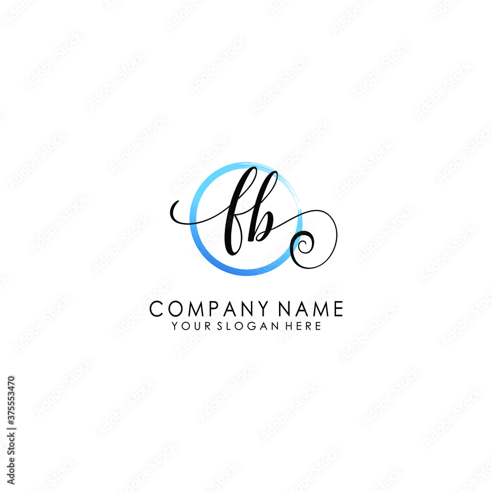 FB Initial handwriting logo template vector
FB Initial handwriting logo template vector