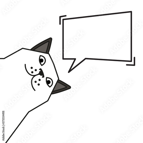 Cat meme with speech bubble