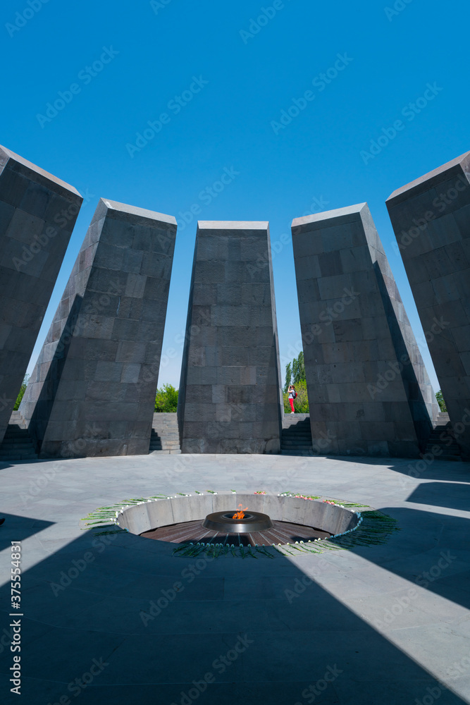 Fototapeta premium Tsitsernakaberd Genocide Memorial, Armenian Genocide Memorial Complex, Yerevan City, Armenia, Middle East