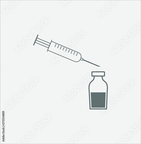 Vaccine simple icon. illustration for web and mobile design.